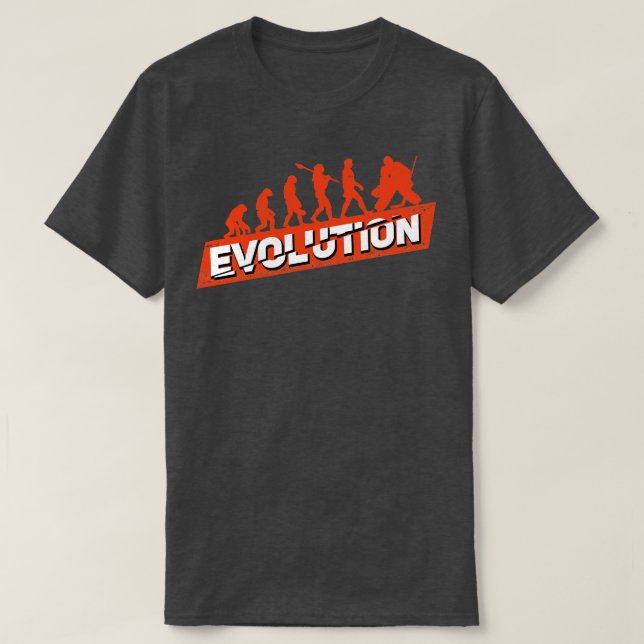 T-shirt Goaltender Goaltender Évolution du hockey sur glac (Design devant)