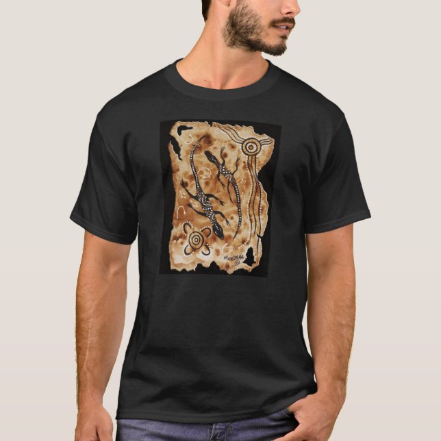 T-shirt Goannas en papier vieilli (Devant)