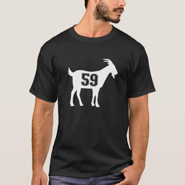 T-shirt Goat 59 G.O.A.T. Number Fifty Nine Goat (Devant)