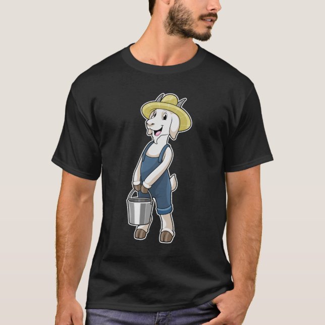 T-shirt Goat as Farmer with Bucket (Devant)