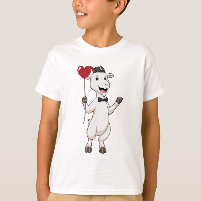 T-shirt Goat as Groom avec Heart Balloon (Devant)