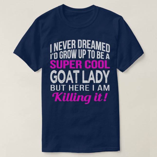 T-shirt Goat Lady Funny Goat Lover Giftszoo (Design devant)