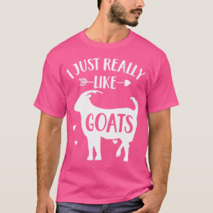 T-shirt Goat Lover 'J'Aime Vraiment Les Chèvres' Animaux D