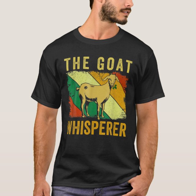 T-shirt Goat Lover Présente La Chèvre Whisperer (Devant)