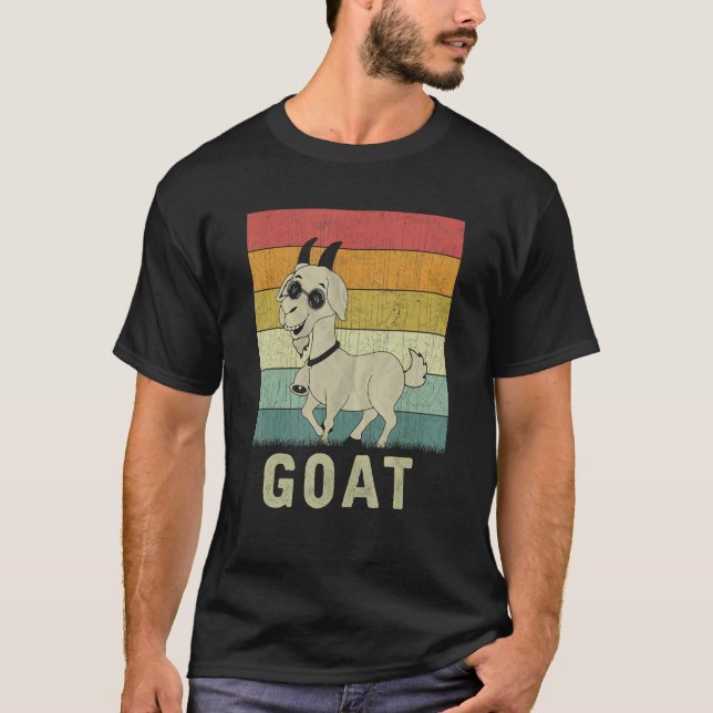 T-shirt Goat  Men Women Goat Retro (Devant)