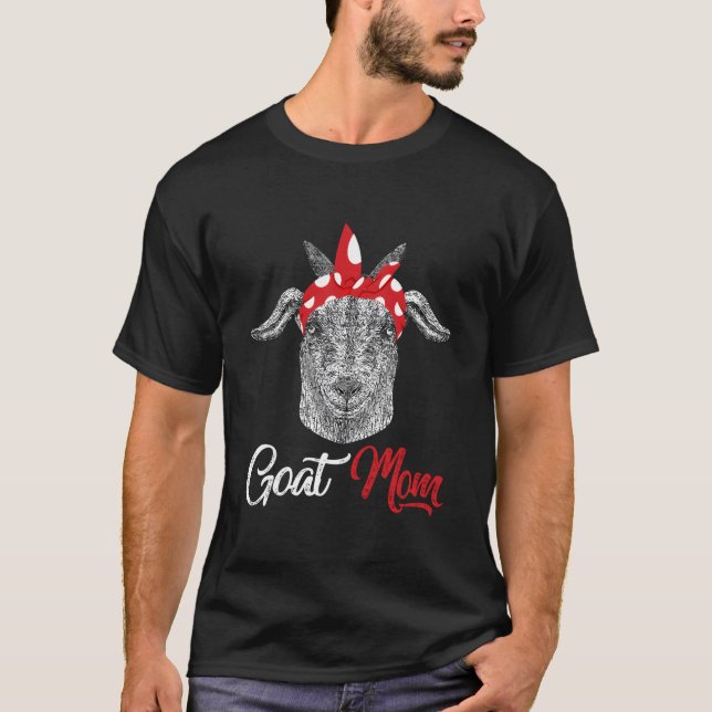 T-shirt Goat Mom Mama Mother Animal Pet Farm Mother'S Day (Devant)