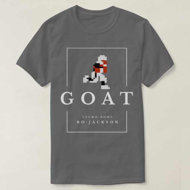 T-shirt GOAT Tecmo Bowl Bo Jackson (Design devant)