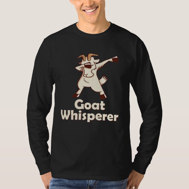 T-shirt Goat Whisperer & Goats dabbing (Devant)