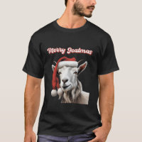 Goatmas Joyeux avec chapeau de Père Noël pour chèv
