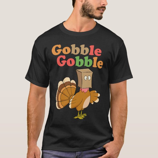T-shirt Gobble Funny Thanksgiving Day Apparel For Men Wome (Devant)