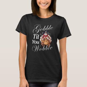 T-shirt Gobble Gobble Gobble Thanksgiving Day Boys Girls M
