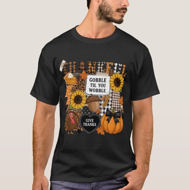 T-shirt Gobble Jusqu'à Ce Que Vous Chancelliez Patchwork d (Devant)