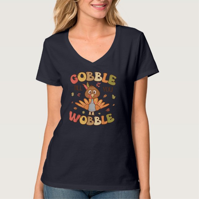 T-shirt Gobble jusqu'à ce que vous tourbillonnez les enfan (Devant)