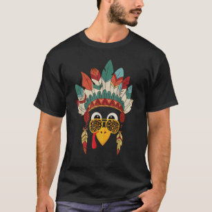 T-shirt Gobble Turquie Aborigènes Visage Costume Garçons F