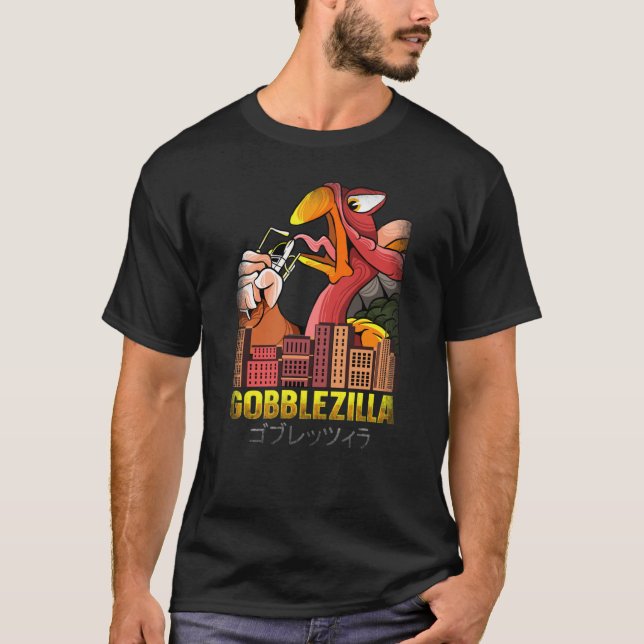 T-shirt Gobblezilla Turquie Thanksgiving1536png1536 (Devant)