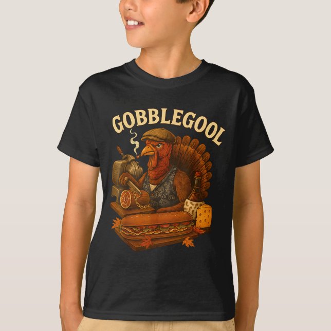 T-shirt Gobbol Turkey Thanksgiving  (Devant)