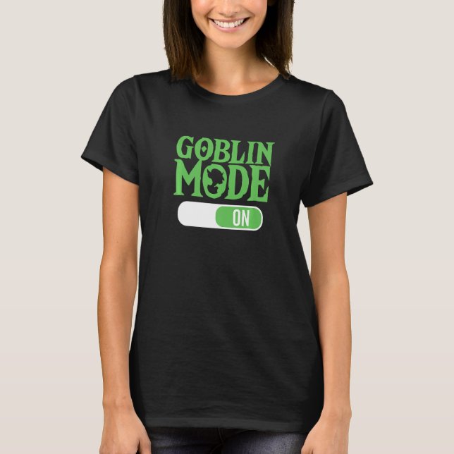 T-shirt Goblin Mode sur terme lazy Greedy Word de l'année (Devant)