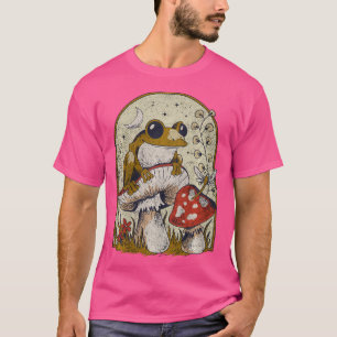 T-shirt Goblincore Grenouille Magique Champignons Agarique