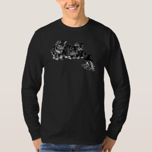 T-shirt Goblincore Vintage esthétique Chatons Noirs et ave