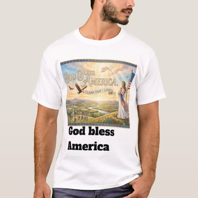 T-shirt God Bless America  (Devant)