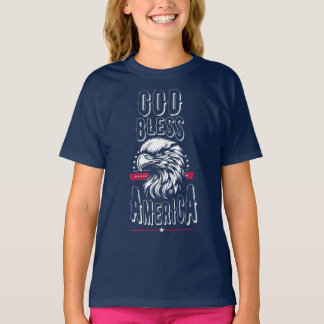 T-shirt God Bless America, aigle des États-Unis