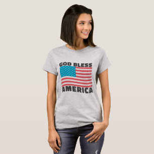 T-shirt God Bless America, Super Vintage USA Drapeau