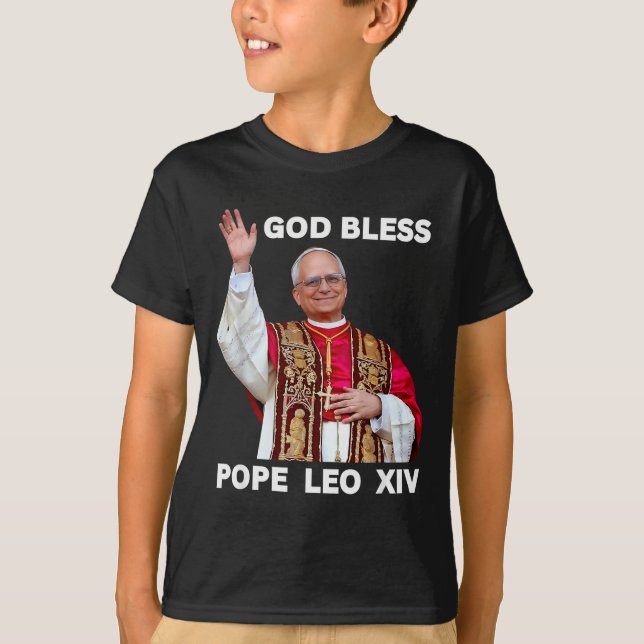 T-shirt God Bless New Pe Leo Xiv Catholic Church Faith Sun (Devant)