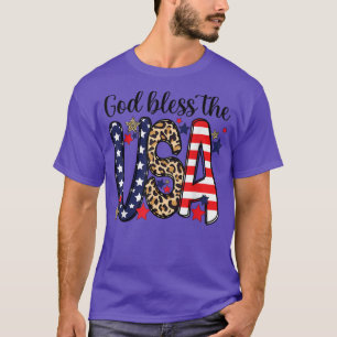 T-shirt God Bless The USA American Flag Patriotic 4th of J
