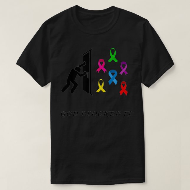 T-shirt God Blocked It  (Design devant)
