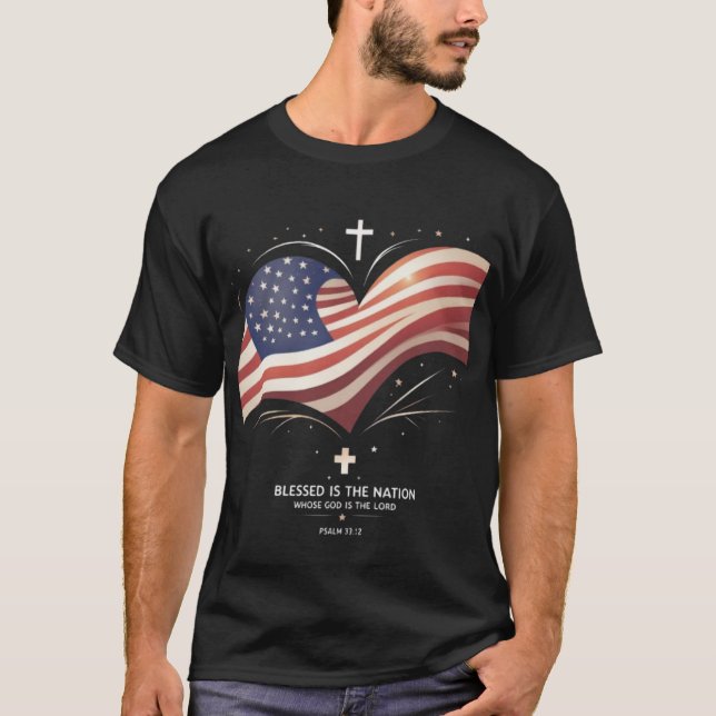 T-shirt God & Country – 4th of July Christian Art (Devant)