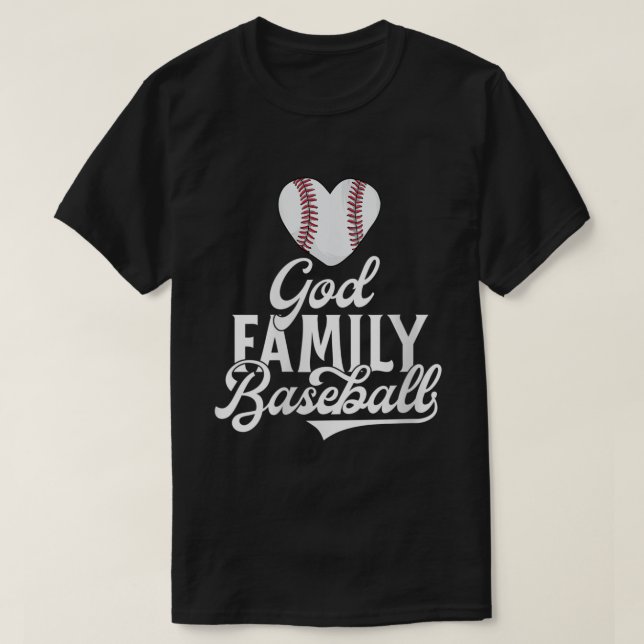 T-shirt God Family Baseball Chemise South Christian Maman  (Design devant)