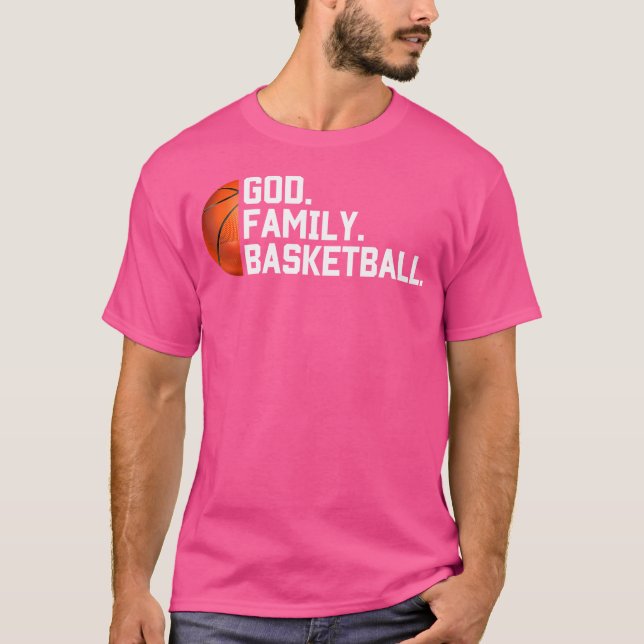 T-shirt God Family Basketball Christian Faith Novelty Bask (Devant)