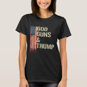 T-shirt God Guns Et Trump I 2e Amendement Trump Drapeau