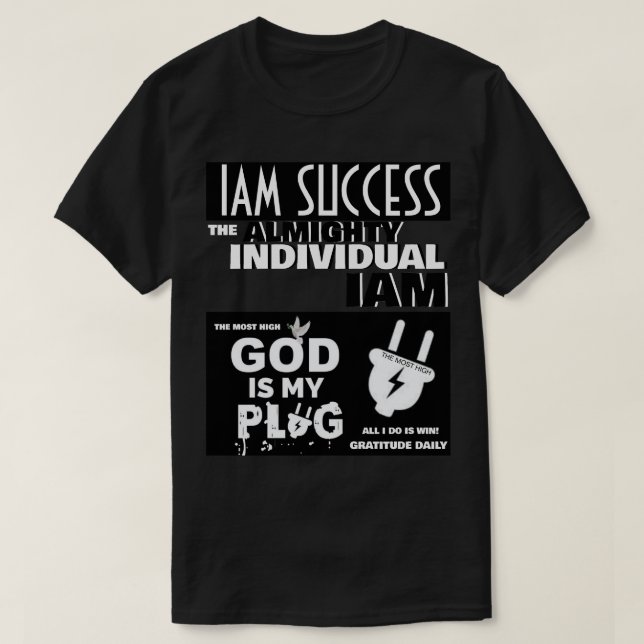 T-SHIRT GOD IS MY PLUG (Design devant)