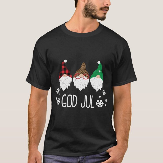 T-shirt God Jul Swedish Joyer Noël Norwegian Cute Gno (Devant)
