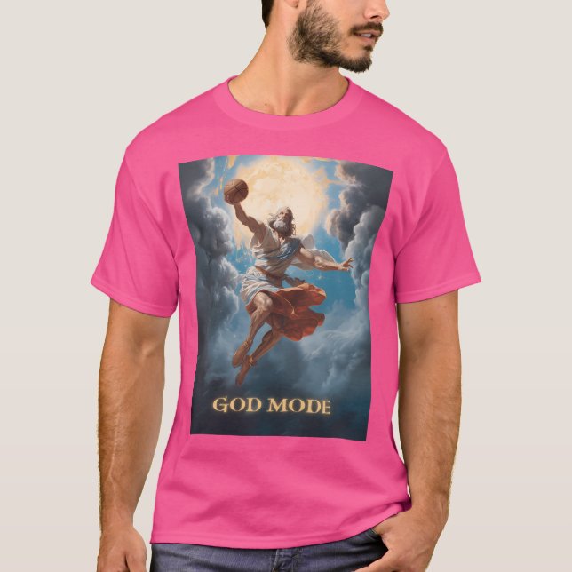 T-shirt God Mode Funny Basketball (Devant)