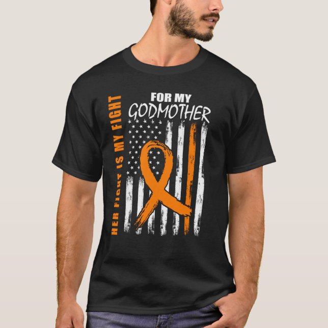 T-shirt God Mom Family Combight Gomère Leukemia Sensibilis (Devant)