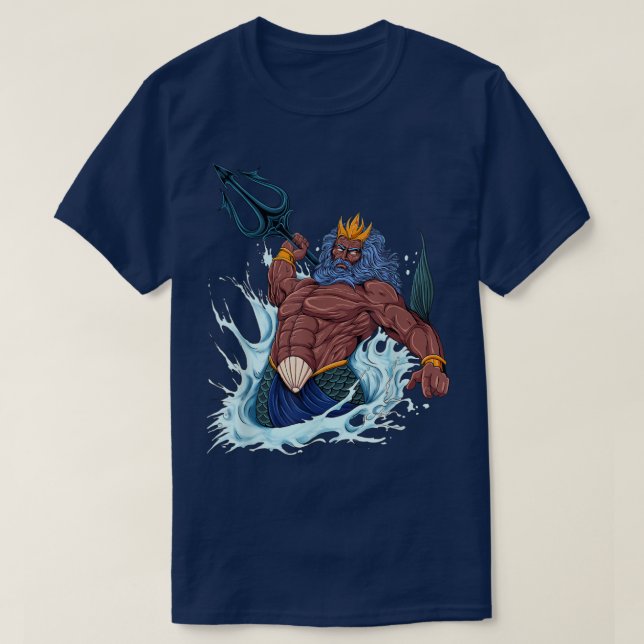 T-shirt God of Greek mythology  Neptune Poseidon  (Design devant)