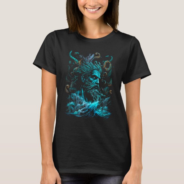 T-shirt God Poseidon Greek Mythology (Devant)
