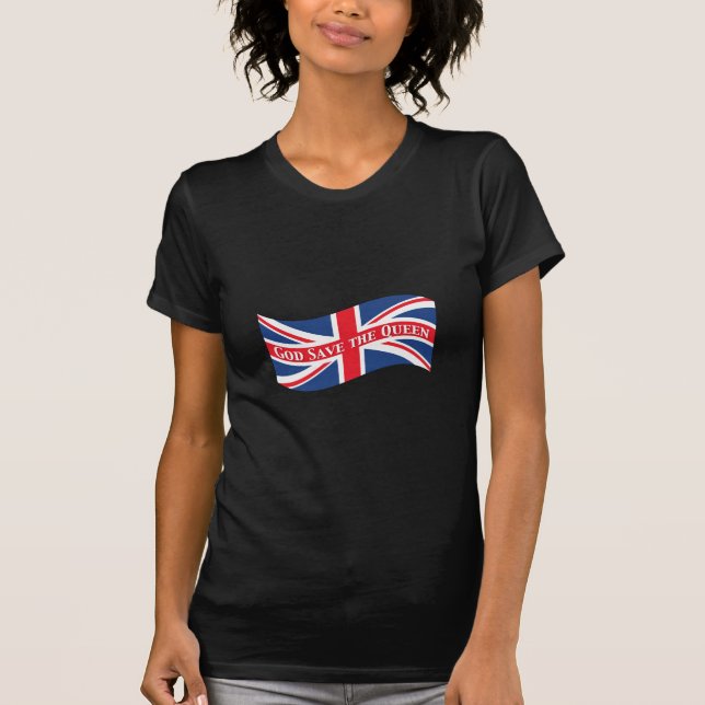T-shirt God Save the Queen avec Union Jack (Devant)