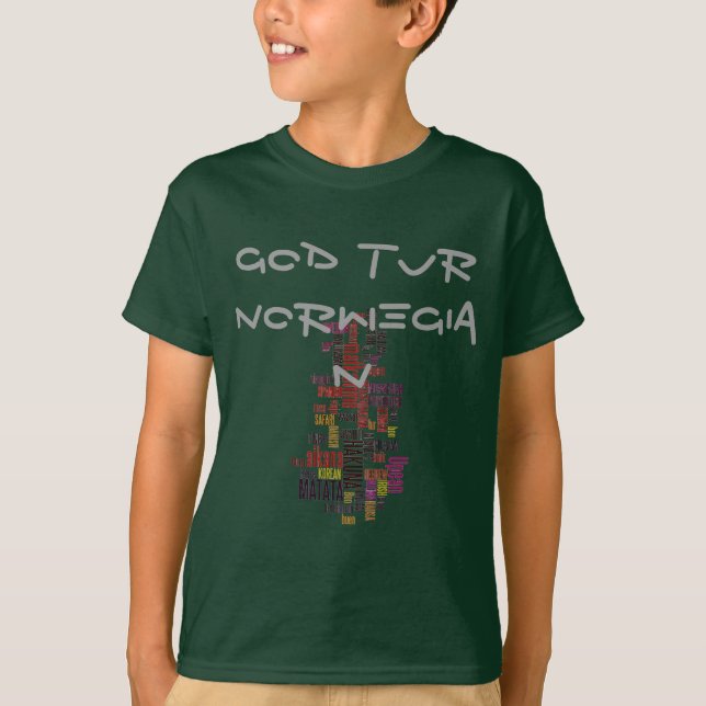 T-shirt God Tur Norwegian Personnaliser Produit (Devant)