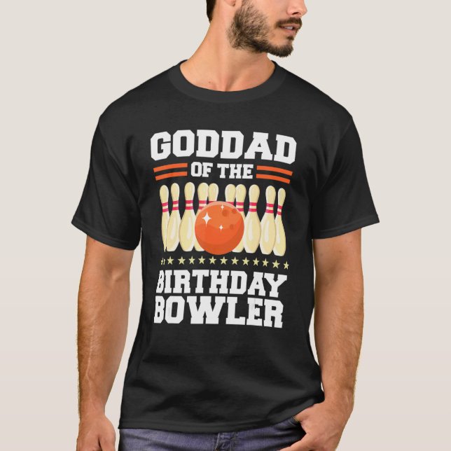 T-shirt Goddad De L'Anniversaire Bowler Anniversaire Bowli (Devant)