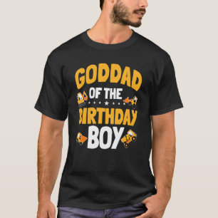 T-shirt Goddad De L'Anniversaire Boy Construction Ouvrier 