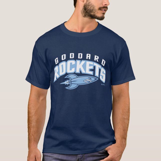 T-shirt Goddard Rocket arqués marquant avec des lettres le (Devant)