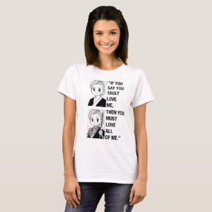 T-SHIRT GODDOMAZA BW : SI VOUS M'AIMEZ VRAIMENT BLANC TEE
