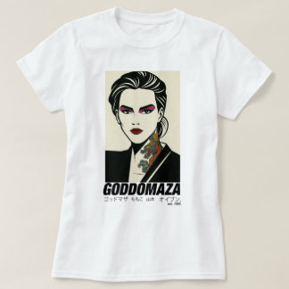 T-SHIRT GODDOMAZA EST 1985 BLANC TEE DRAGON NECK TAT