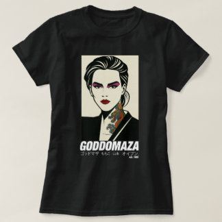 T-SHIRT GODDOMAZA EST. 1985 PT. 2 FEMMES NOIR TEE