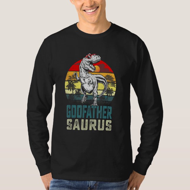 T-shirt Godfathersaurus Rex Dinosaur Parrain Saurus Fath (Devant)