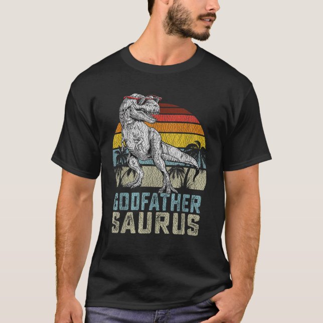 T-shirt Godfathersaurus T Rex Dinosaur Parrain Saurus Fa (Devant)