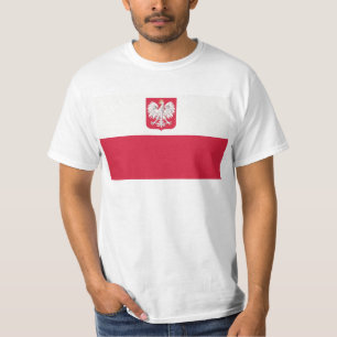 T-shirt Godłem de Flaga Polski z - drapeau de la Pologne